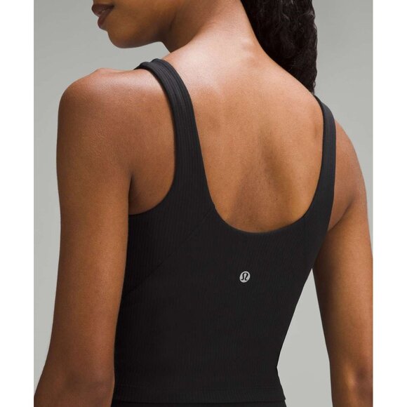 LULULEMON Women's Align Ribbed Henley Tank Top Size 4 In Black - Picture 3 of 11